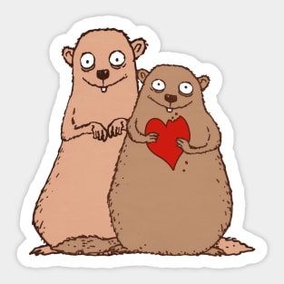 I love Groundhog Sticker